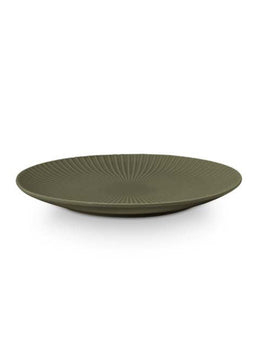 vtwonen diner bord Relievo Dark Green 25.5cm